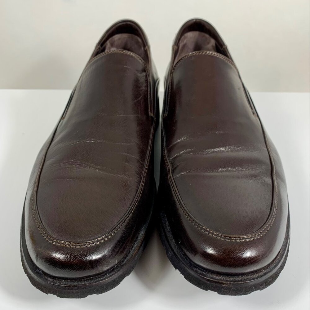 Taryn Rose Brown Leather Slip-On Loafers Cushion Heels Mens Size 10 C